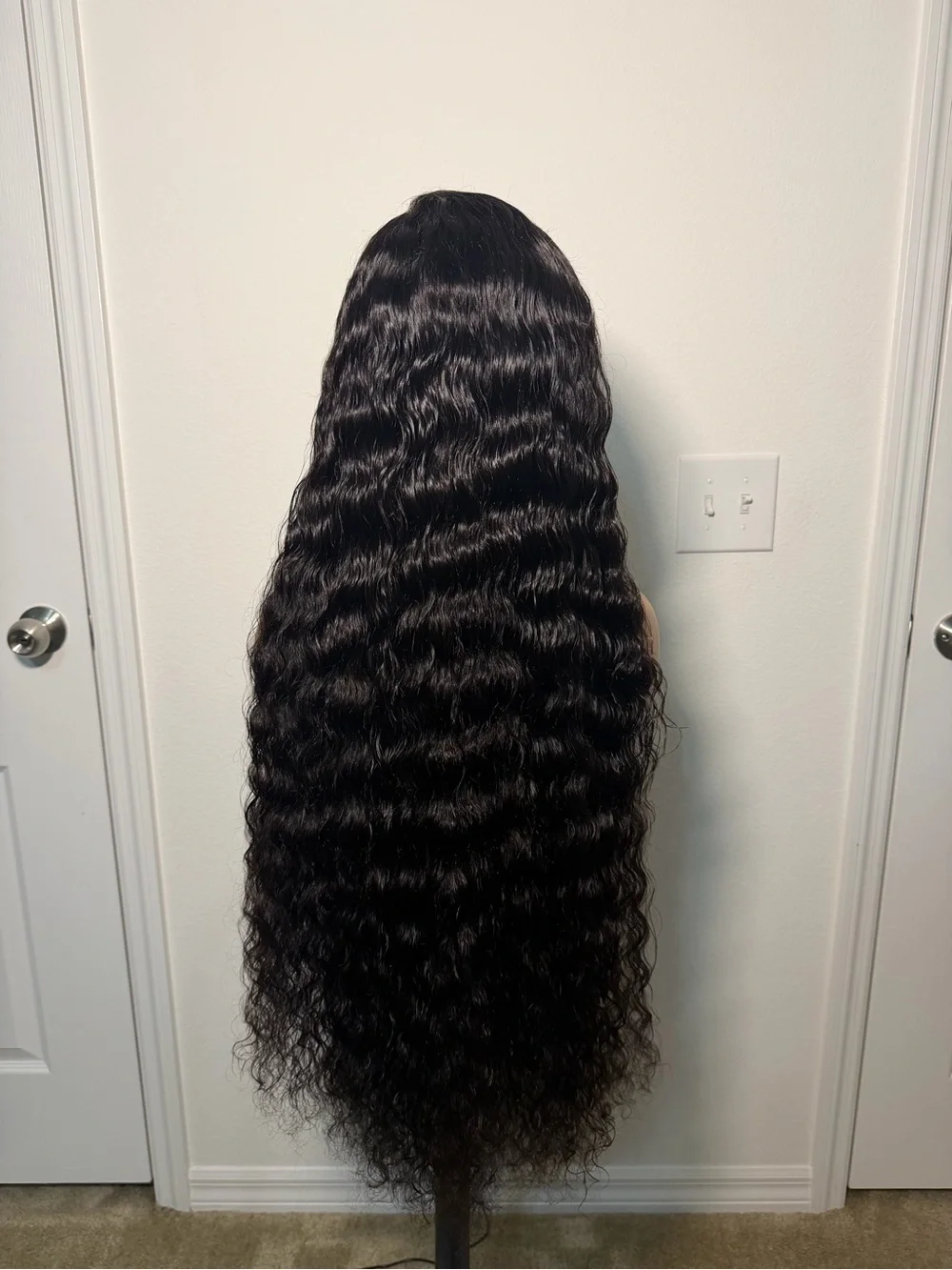 32” Top Quality 6x6 HD Lace Closure Wig, Raw Virgin Human Hair, 200% Density